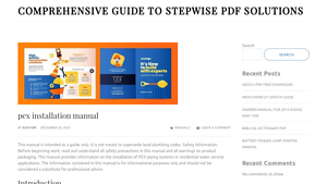 PEX Installation Made Easy: Your Step-by-Step Guide - pex pipe manufacturer recommendation for installation support