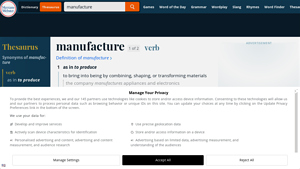 MANUFACTURE Synonyms: 132 Similar and Opposite Words - Merriam-Webster - opposite manufacturer