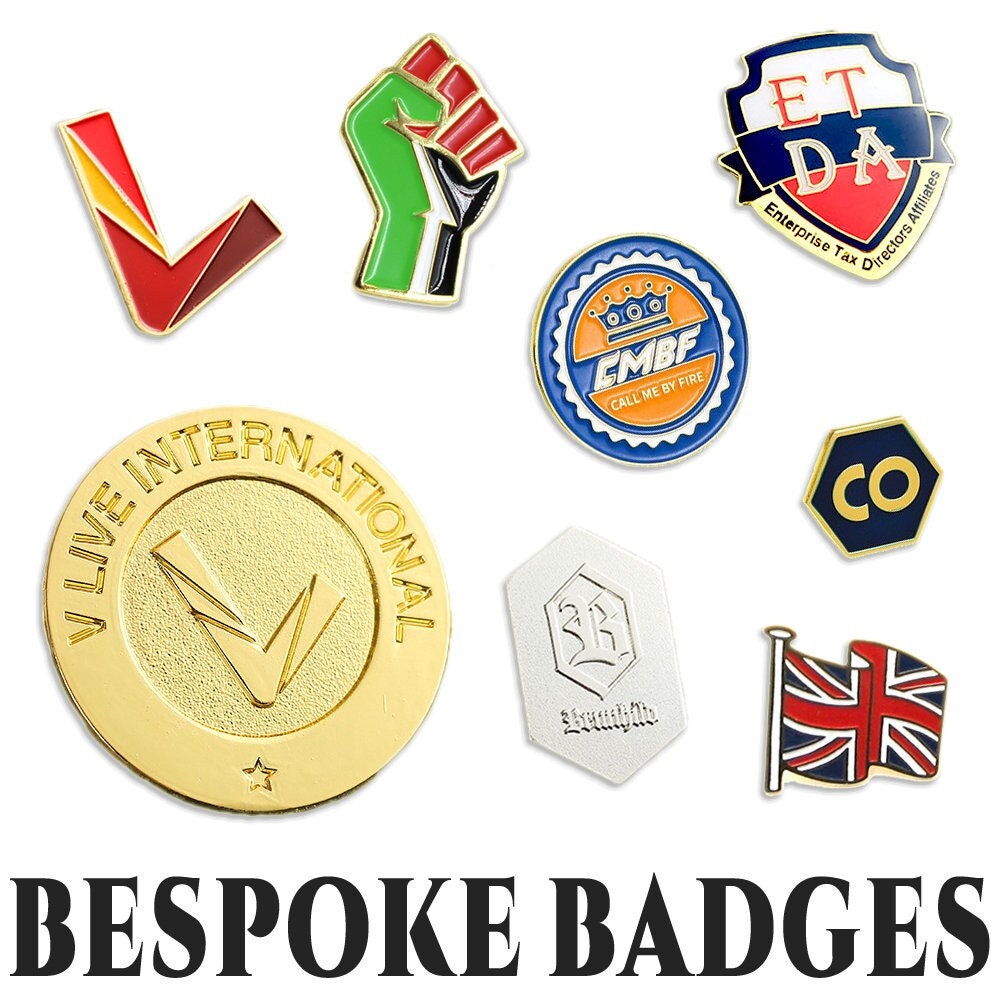 A relevant stock photo of metal badges custom in a typical setting.