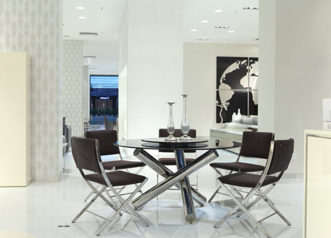 A relevant stock photo of metal furniture supplier in a typical setting.