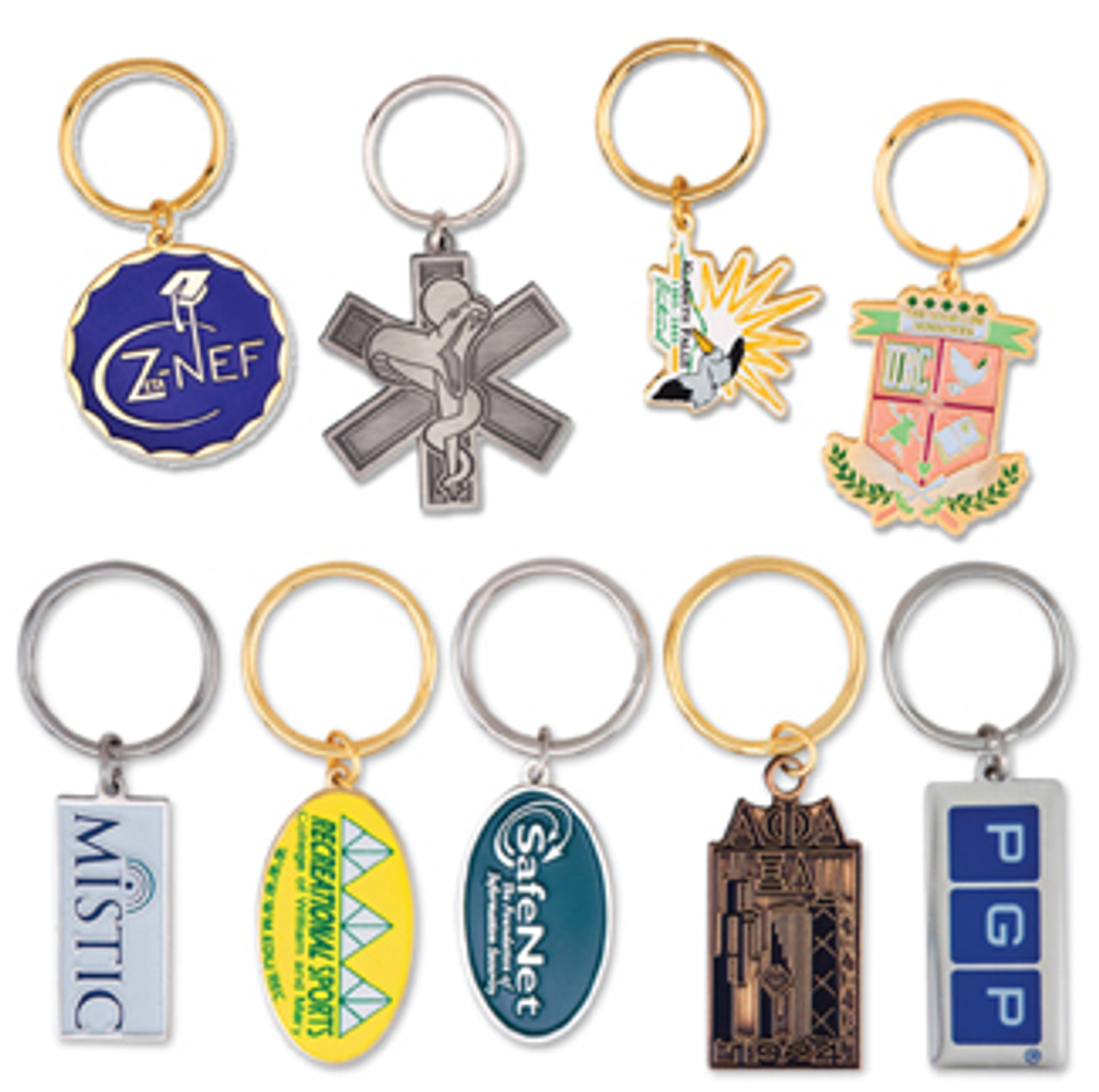 A relevant stock photo of metal keychain supplier in a typical setting.