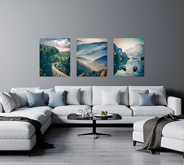 A relevant stock photo of metal wall art custom in a typical setting.