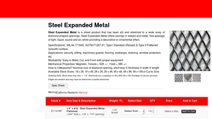 Buy Expanded Steel Sheet Online! - Metals Depot - expanded metal sheet factory