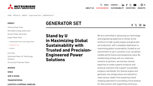 GENERATOR SET - Mitsubishi Heavy Industries - dg set company