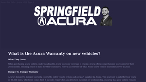 What is the Acura Warranty on new vehicles? - Michael Jacobsen - acura manufacturer warranty
