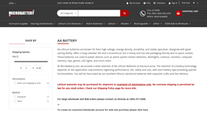 Buy AA Lithium Battery Replacements and Equivalents - Microbattery - aa lithium batteries bulk