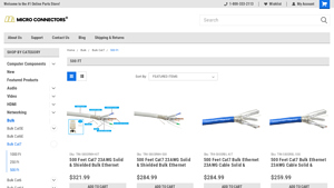 500 Ft - Bulk Cat7 - Micro Connectors, Inc. - cat 7 ethernet cable bulk