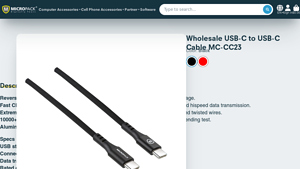 Wholesale USB-C to USB-C Cable MC-CC23 - Micropack - usb type c cable bulk