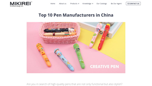Top 10 Pen Manufacturers in China - Mikirei - pen manufacturer