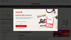 Drug Website, Directory & Medical Information | MIMS Malaysia - breztri manufacturer