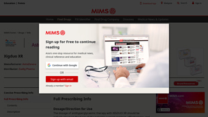 Xigduo XR Dosage/Direction for Use | MIMS Malaysia - xigduo manufacturer website