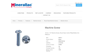 Machine Screw - Minerallac - machine screws factory