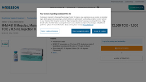 M-M-R® II Measles, Mumps, and Rubella Vaccine, - McKesson - mmr vaccine manufacturer