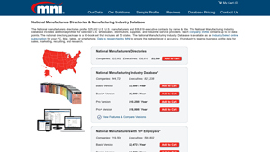 National Manufacturers Directories & Manufacturing Industry Database - MNI - manufacturer list