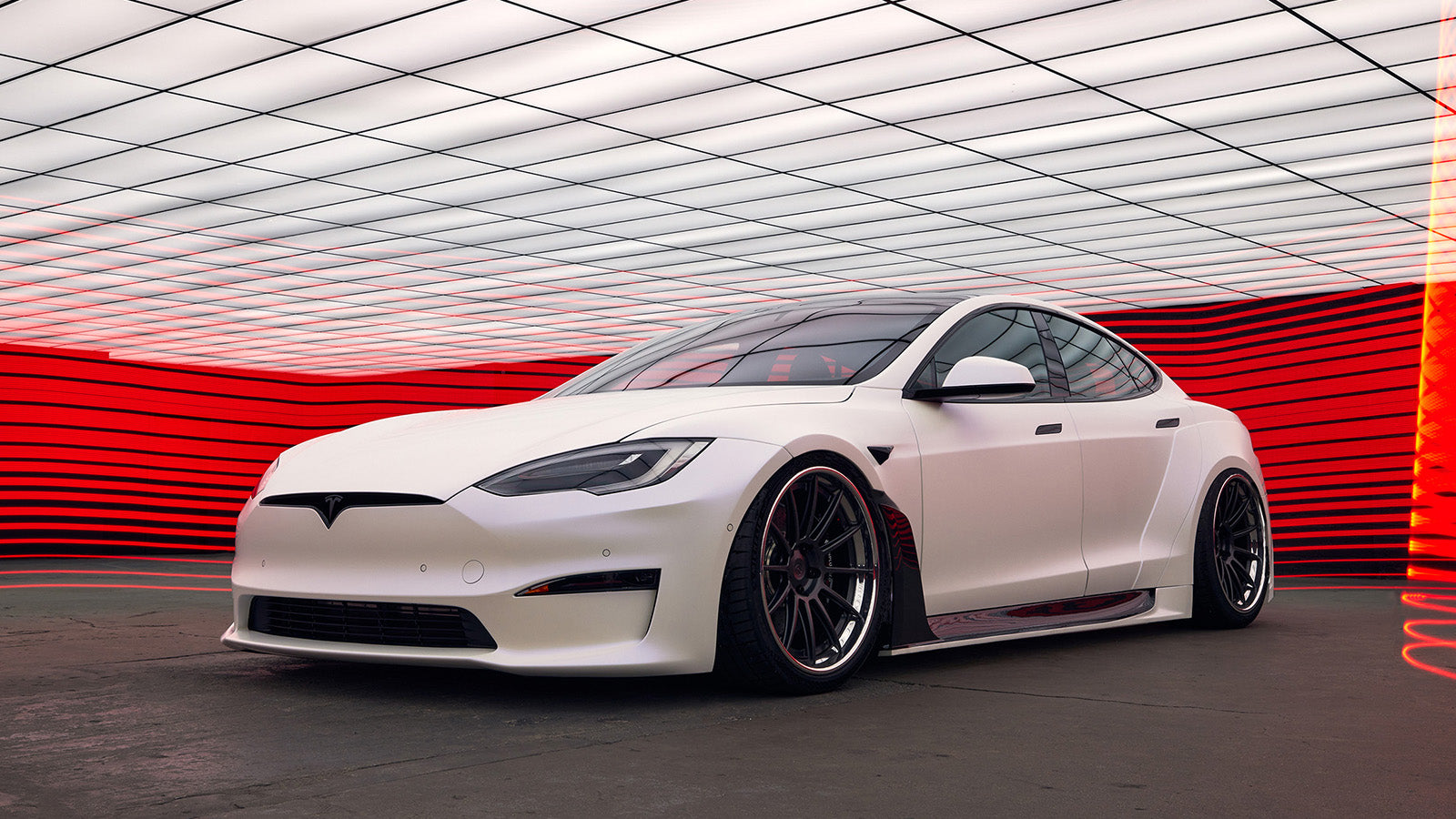 A relevant stock photo of model s plaid custom in a typical setting.