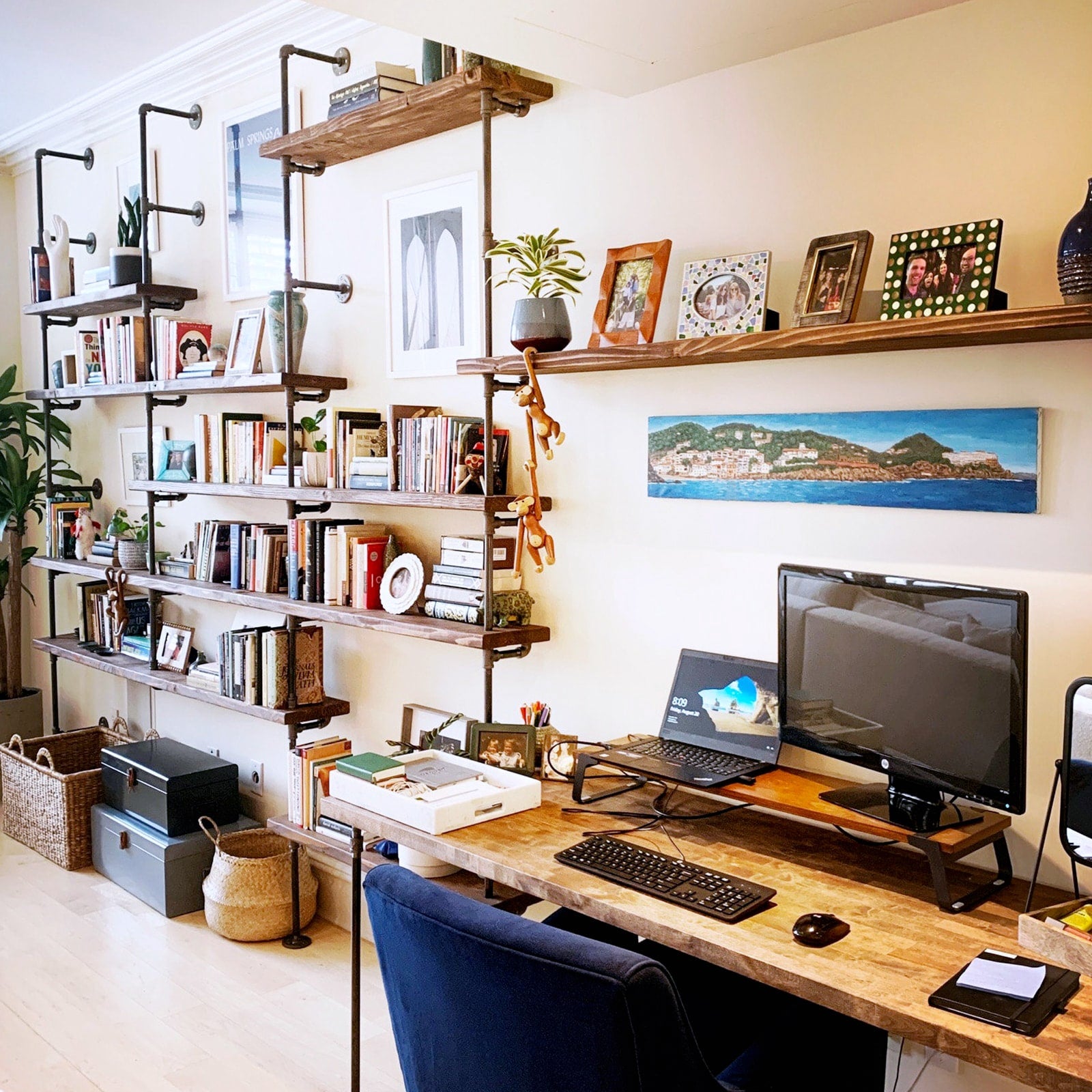 A relevant stock photo of modern desk custom in a typical setting.