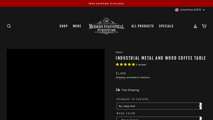 Industrial Metal and Wood Coffee Table - metal coffee table factory