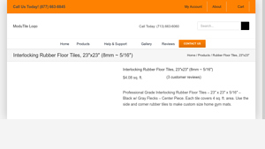 Interlocking Rubber Floor Tiles, 23″x23″ (8mm ~ 5/16″) - ModuTile - rubber tiles factory