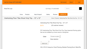 Interlocking Floor Tiles Wood Vinyl Top - ModuTile - Made in USA - interlocking floor tiles factory