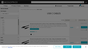 USB C Cables - Monoprice.com - usb type c cable bulk