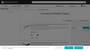 Cat6 Bulk Ethernet Cables - Monoprice.com - cat 6 cable bulk