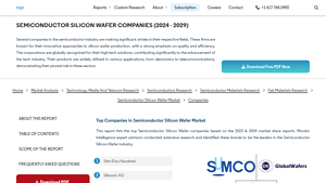 Semiconductor Silicon Wafer Companies - Top Company List - silicon wafer manufacturer