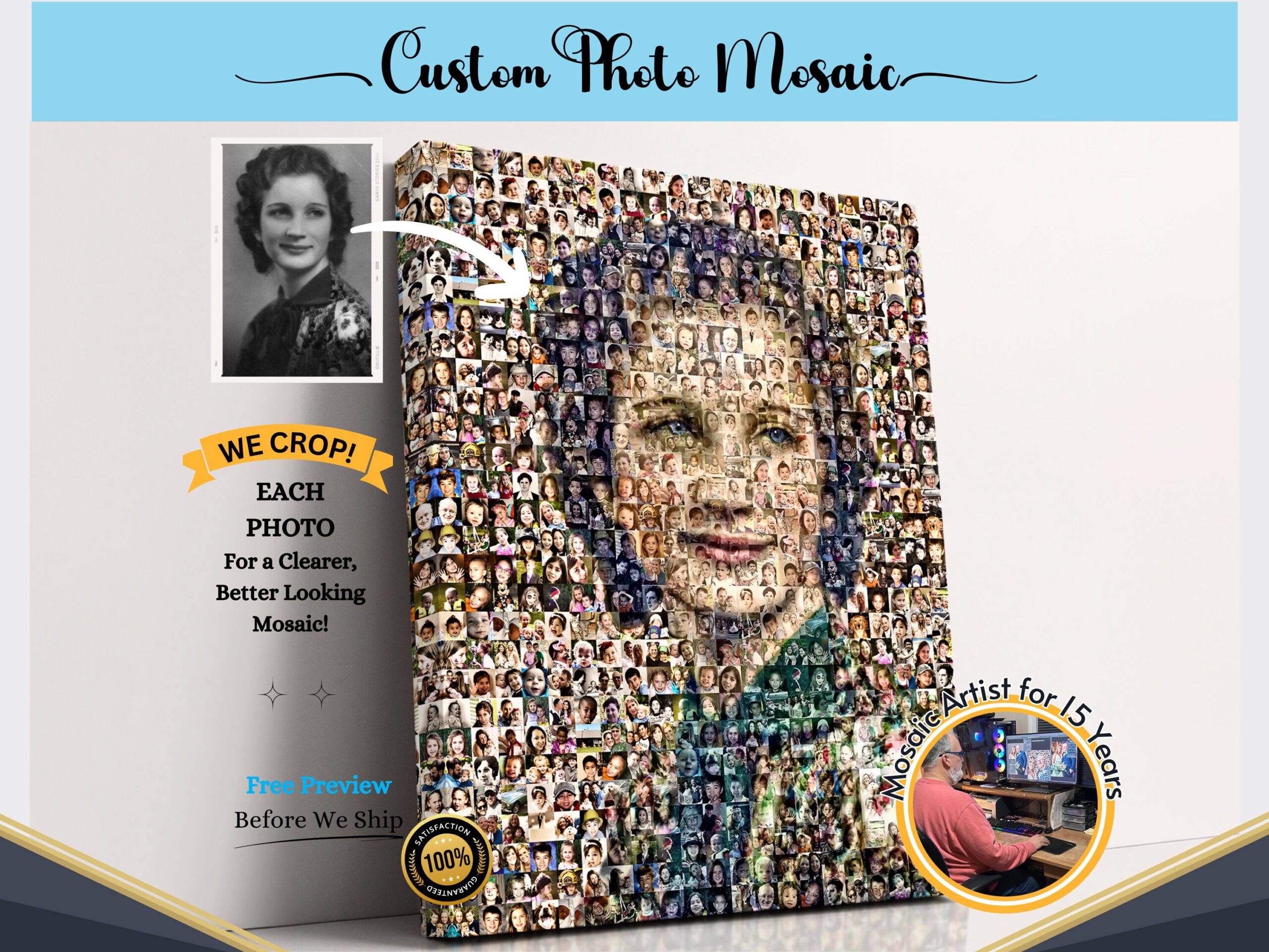 A relevant stock photo of mosaic custom in a typical setting.