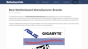 Best Motherboard Manufacturer Brands 2025 | Motherboardinfo - best motherboard manufacturer