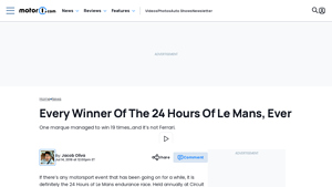 Every Winner Of The 24 Hours Of Le Mans, Ever - Motor1.com - le mans winners by manufacturer