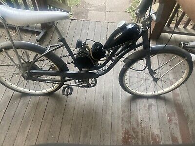 A relevant stock photo of motorized bicycle custom in a typical setting.