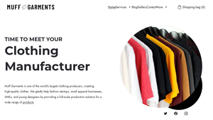 Clothing Manufacturer UK | Muff Garments | Muff Garments - clothing designer manufacturer