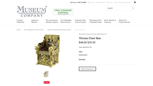 Throne Chair Box - Museum Company - throne chair factory