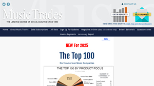 The Top 100 Music Companies - Music Trades - manufacturer of musical instruments
