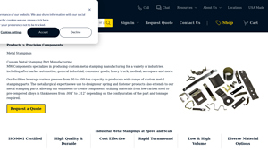 Metal Stampings & Parts | Metal Stamping Manufacturing | MW Components - stamping parts manufacturer