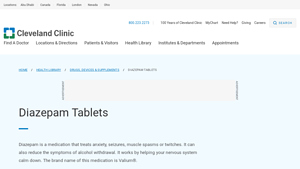 Diazepam (Valium): Uses & Side Effects - Cleveland Clinic - valium manufacturer