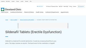 Sildenafil: Viagra for Erectile Dysfunction - Cleveland Clinic - viagra manufacturer
