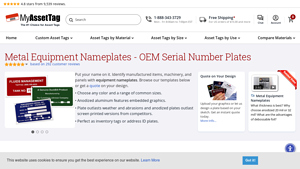Metal Equipment Nameplates - OEM Serial Number Plates - manufacturer plate