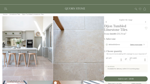Dijon Tumbled Limestone Tiles & Pavers | Quorn Stone - limestone tiles factory