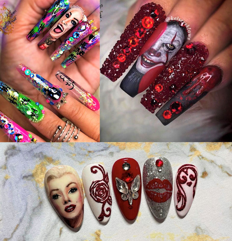 A relevant stock photo of nail art custom in a typical setting.