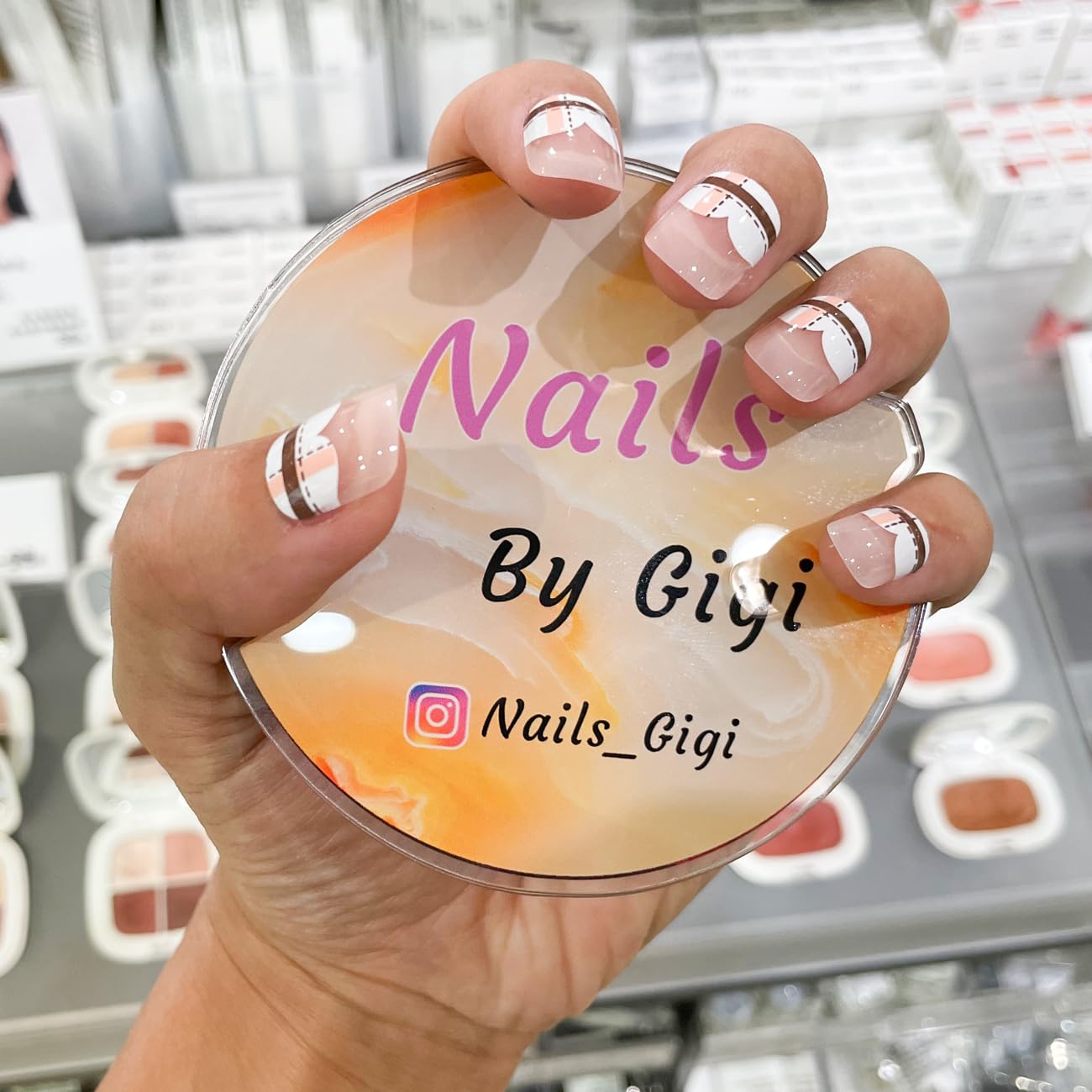 A relevant stock photo of nail art custom in a typical setting.