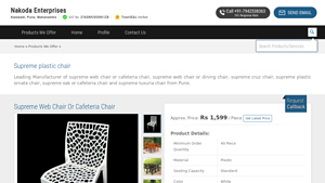 Supreme plastic chair - Nakoda Enterprises - supreme chair company