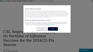 CSL Seqirus Begins Shipping Its Portfolio of Influenza ... - Nasdaq - flucelvax manufacturer