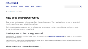 How does solar power work? | National Grid - on grid solar system factory