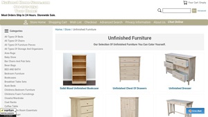 Unfinished Furniture - Nationalhomestore.com - unfinished furniture factory