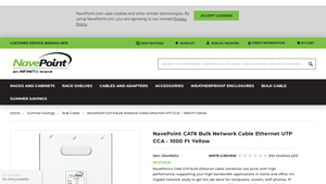 NavePoint CAT6 Bulk Network Cable Ethernet UTP CCA - 1000 Ft ... - cat6 network cable bulk