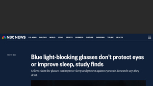 Blue light-blocking glasses don't protect eyes or improve sleep ... - best blue light blocking glasses company