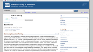 Escitalopram - StatPearls - NCBI Bookshelf - lexapro manufacturer website