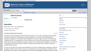 Oxycodone - StatPearls - NCBI Bookshelf - National Center for ... - oxycodone manufacturer