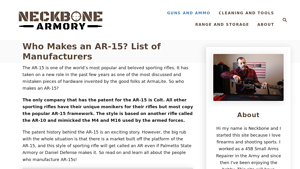 Who Makes an AR-15? List of Manufacturers - Neckbone Armory - best ar 15 manufacturer