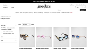 Vintage Frames Company - Neiman Marcus - vintage glasses company